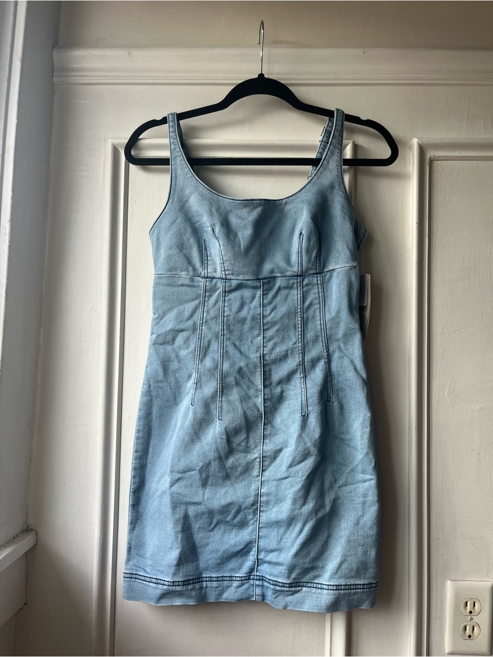 No Boundaries Light Blue Denim Mini Dress
